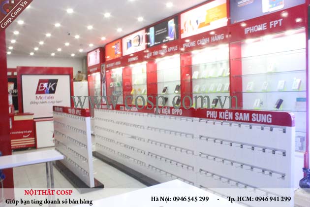 Thiết kế nội thất cửa hàng điện thoại